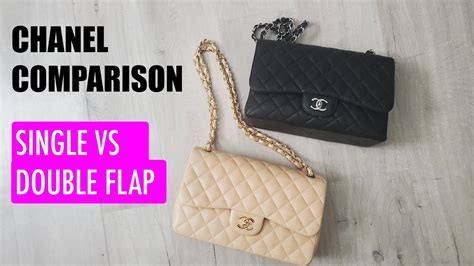 chanel single flap vs double flap|chanel double flap original.